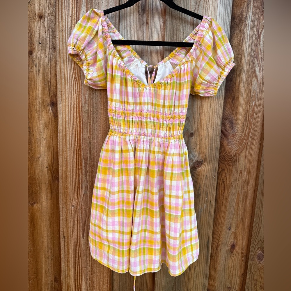 NWT L Space Plaid Dress